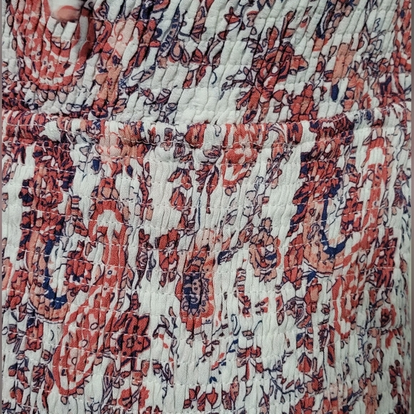 Lost + Wander Smocked Paisley Print Off The Shoulder Mini Dress NWT - Picture 6 of 11